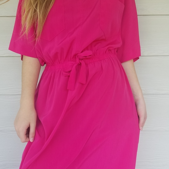 Vtg 1980s Glam Dress, Kimono Sleeves - Picture 12 of 16